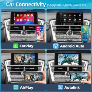 Alternative view of Interface Adapter für Lexus NX RX IS ES GS RC CT LS 2014-2019 AirPlay Mirror Link Funktionen Wireless CarPlay Android Auto
