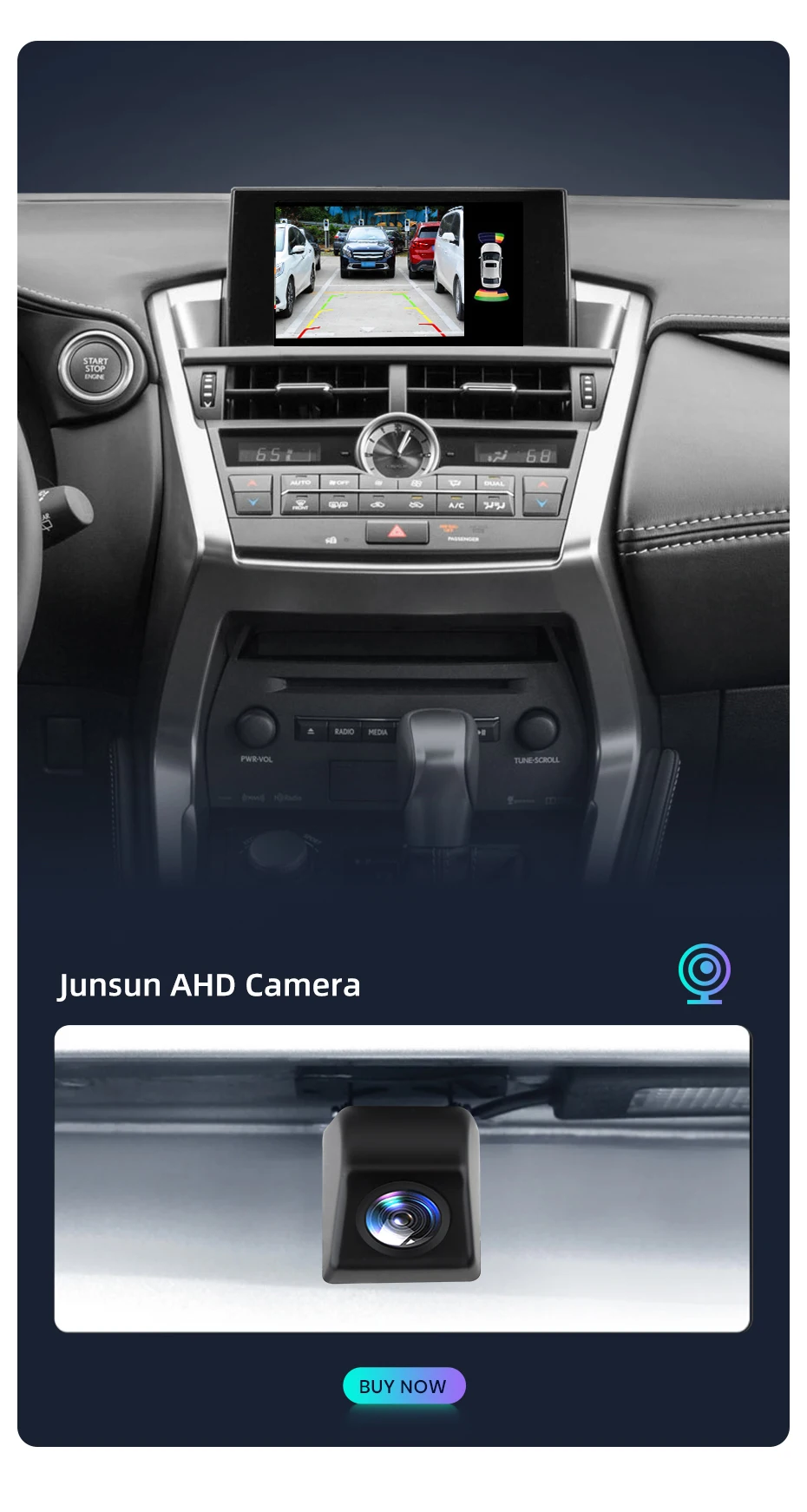 Junsun Wireless CarPlay Android Auto Interface Adapter für Lexus NX RX IS ES GS RC CT LS 2014-2019 AirPlay Mirror Link Funktionen