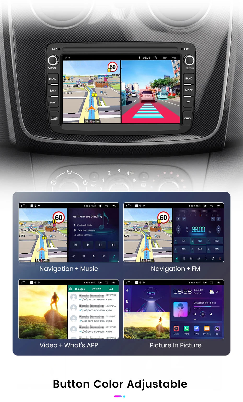 Junsun android auto für renault dacia duster sandero capturr xray logan 2 symbol dokker auto multimedia gps radio 2din autoradio