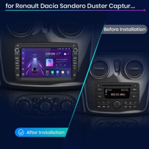 Alternative view of Android Autoradio für Renault Dacia Duster Sandero Captur Logan 2 Dokker Multimedia CarPlay AndroidAuto 8Core GPS