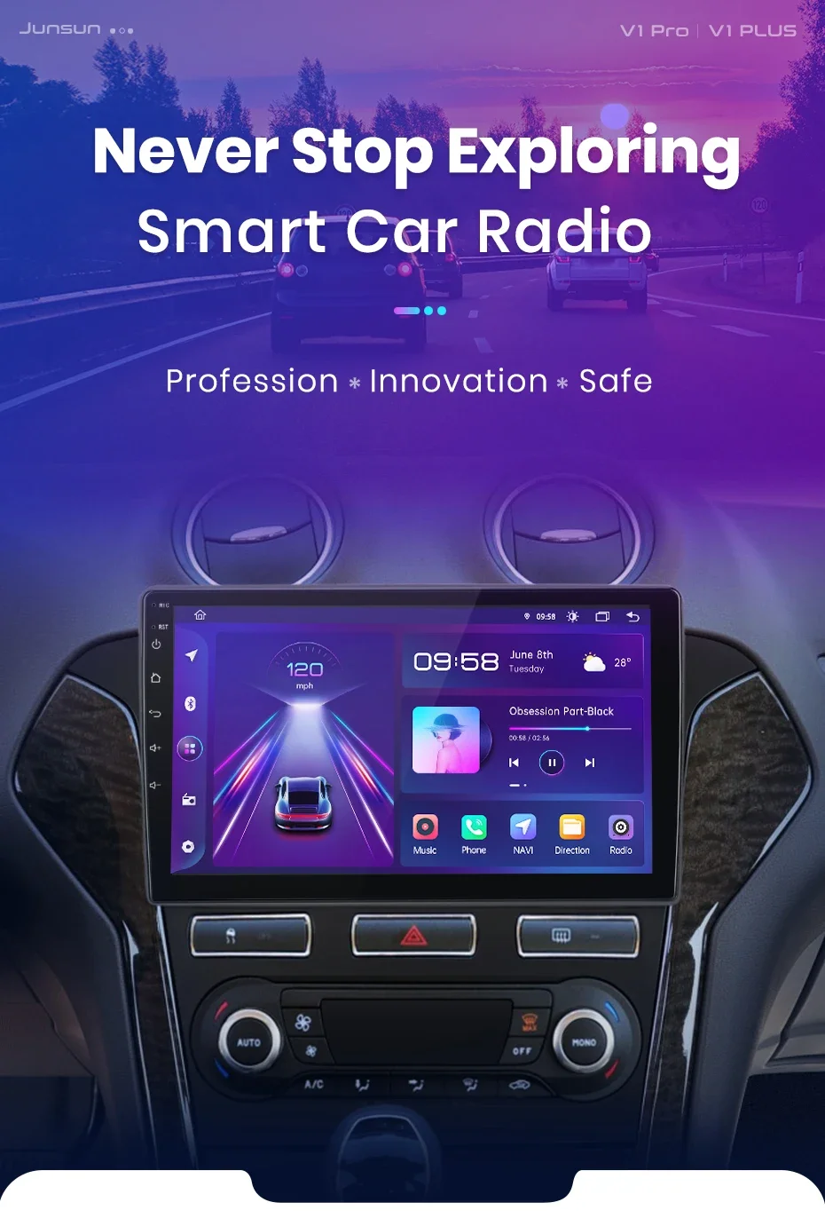 Junsun kabelloses carplay android auto radio für ford mondeo 4 mk4 2012-2015 auto intelligente systeme rds bt dsp 2 din autoradio