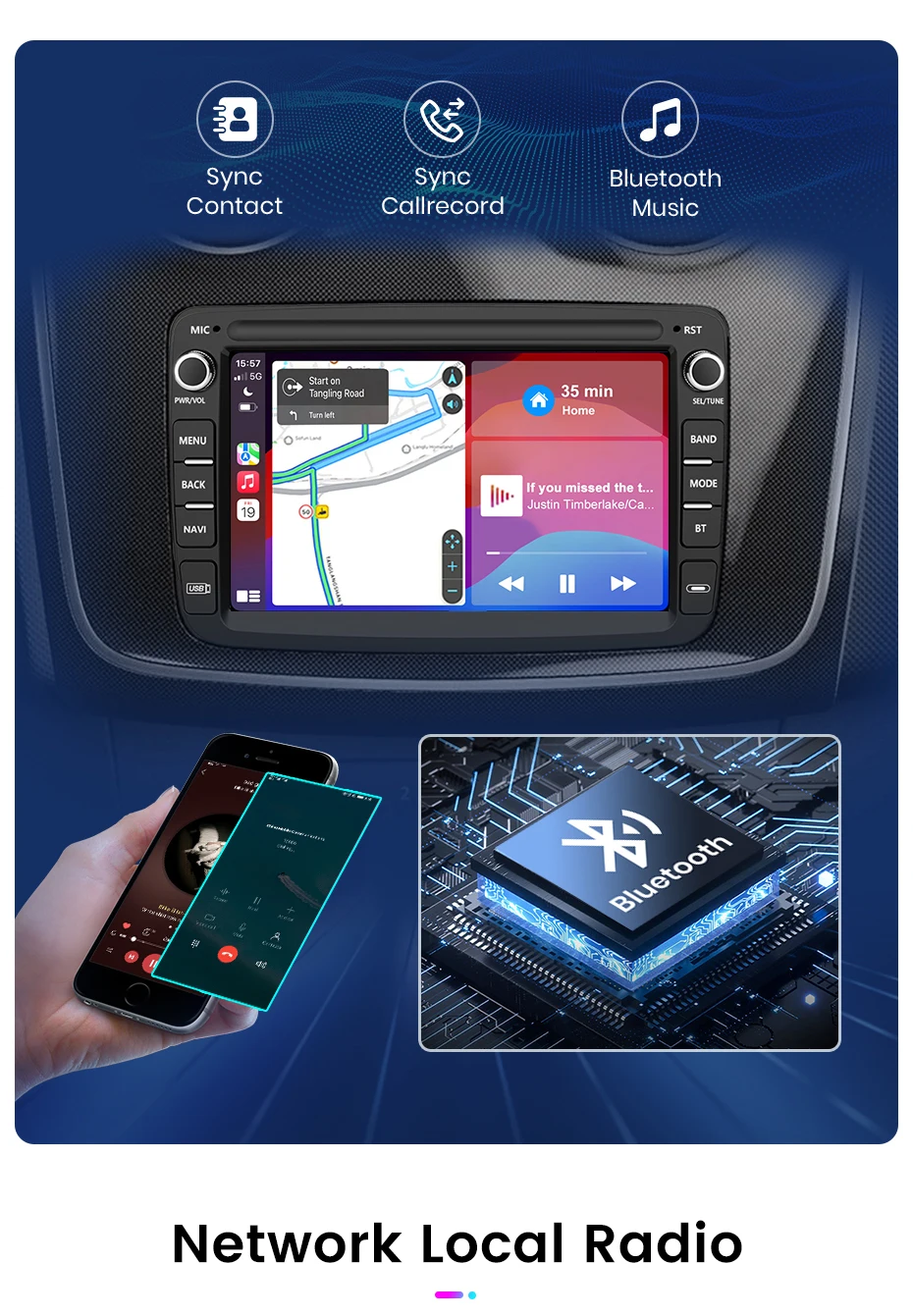 Junsun android auto radio für renault dacia duster sandero captus xray logan 2 symbol dokker auto multimedia gps 2din autoradio
