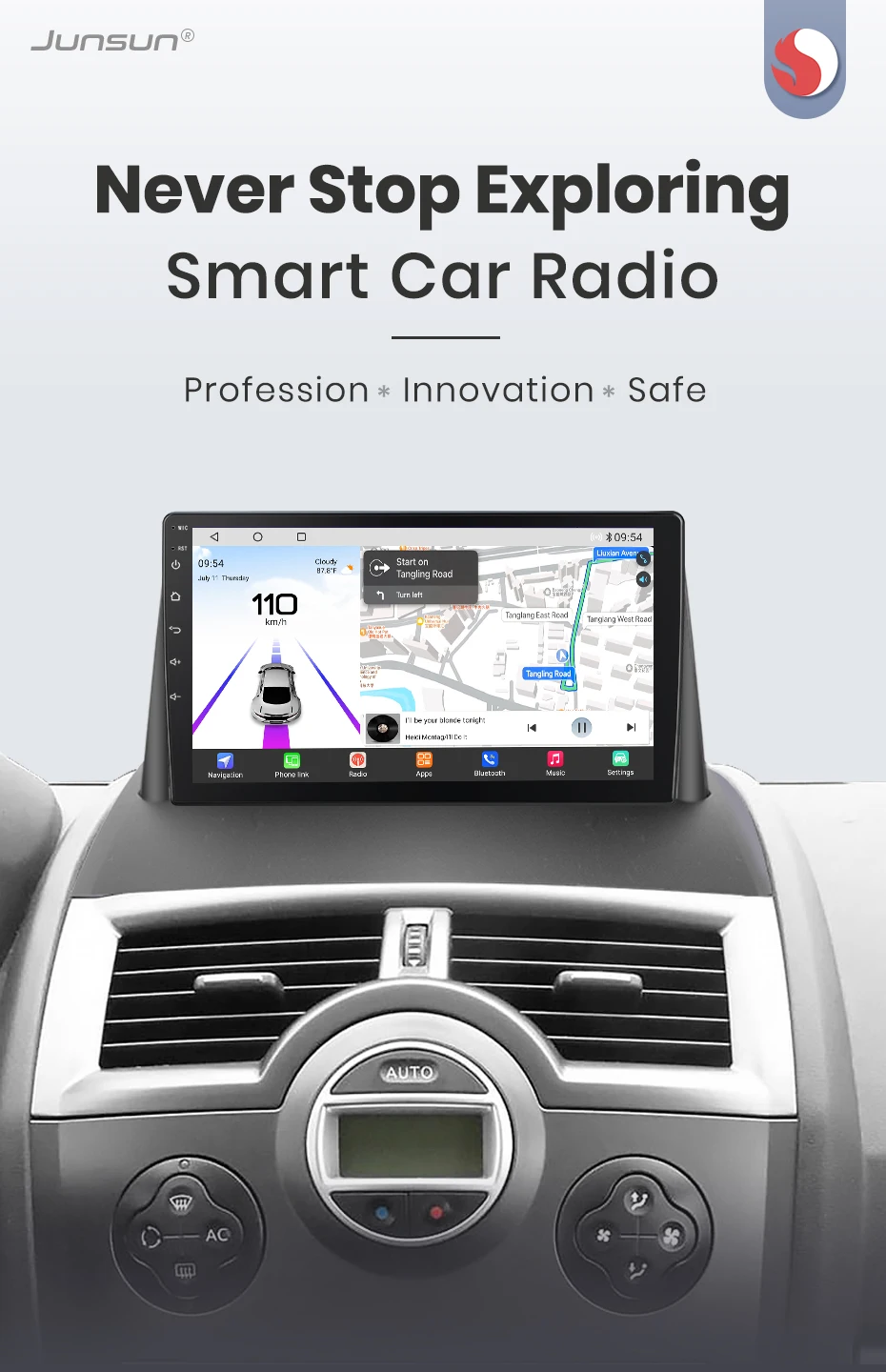 Junsun Qualcomm 8-Core 360 Kamera Wireless CarPlay Android Auto Autoradio für Renault Megane 2 2002-2009 GPS