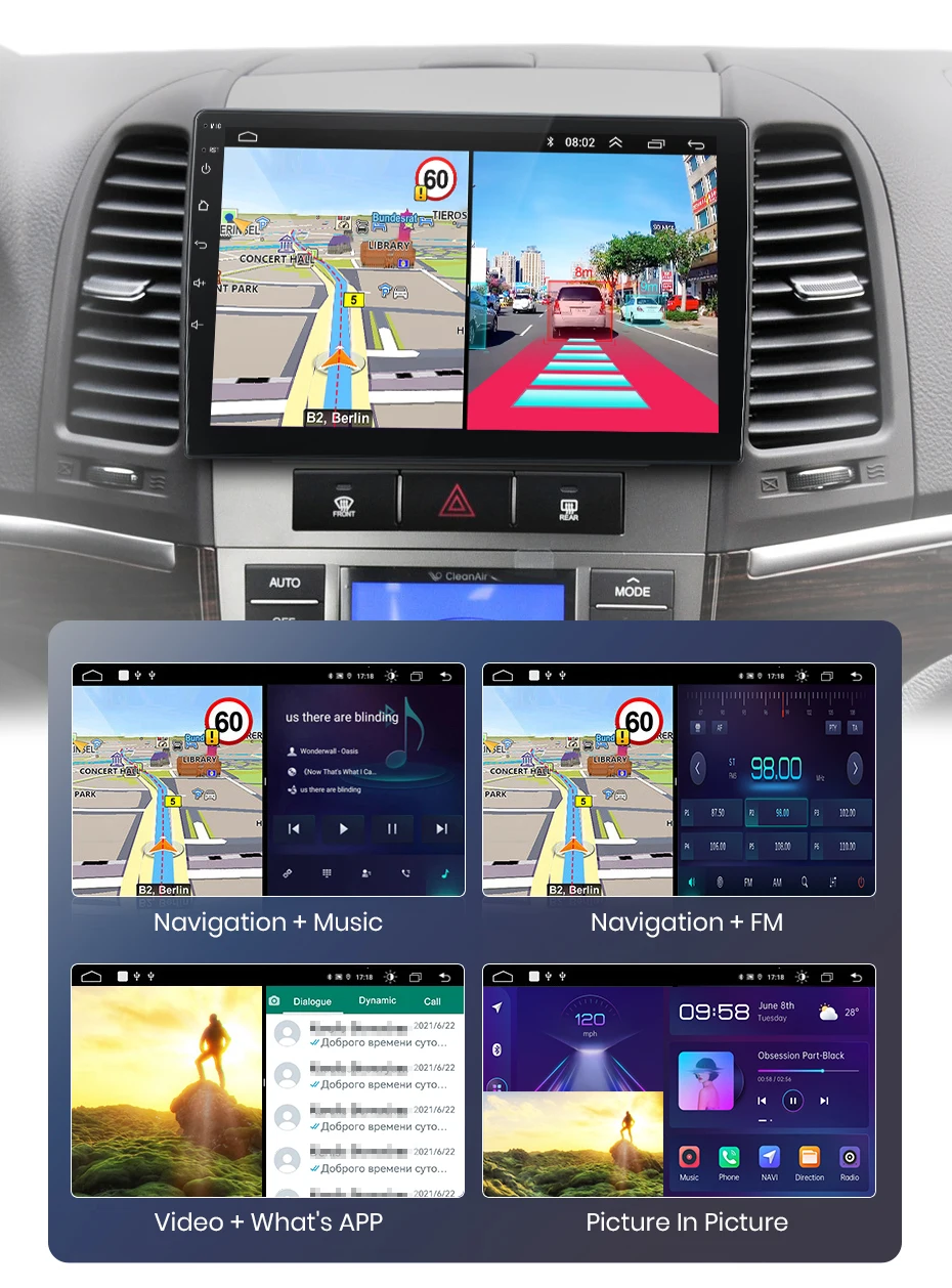 Junsun carplay android auto autoradio für hyundai santa fe 2 2007 2006-2015 gps intelligente systeme stereo multimedia autoradio