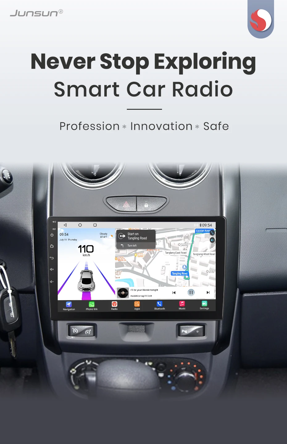 Junsun Qualcomm 8-Core 360 Kamera CarPlay Android Auto Auto Radio für Renault Duster 2015-2020 Für LADA Largus 2021