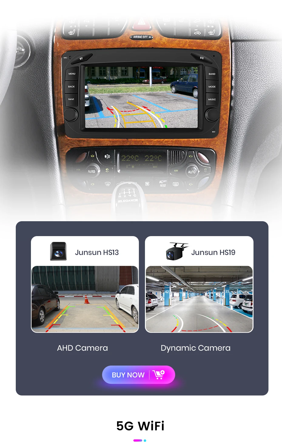 Junsun drahtlose Carplay Android Auto Auto intelligente Systeme für Mercedes Benz Clk W209 W203 W463 W208 W210 GPS Autoradio