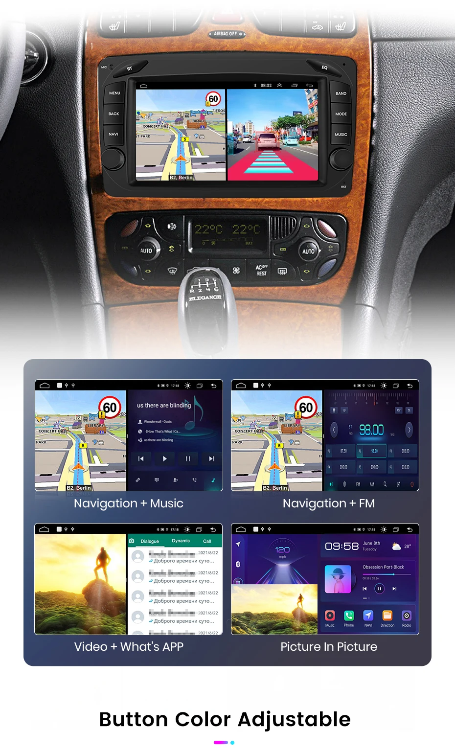Junsun drahtlose Carplay Android Auto Auto intelligente Systeme für Mercedes Benz Clk W209 W203 W463 W208 W210 GPS Autoradio