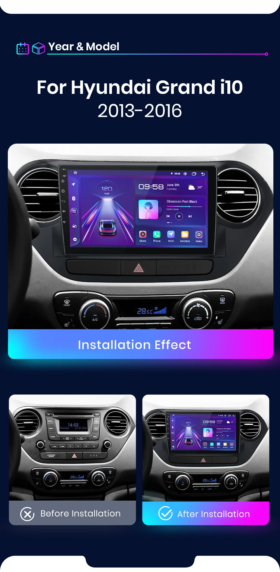 Junsun carplay android auto autoradio für hyundai grand i10 2014 2011-2015 gps intelligente systeme tereo multimedia autoradio Junsun carplay android auto autoradio für hyundai grand i10 2014 2011-2015 gps intelligente systeme tereo multimedia autoradio