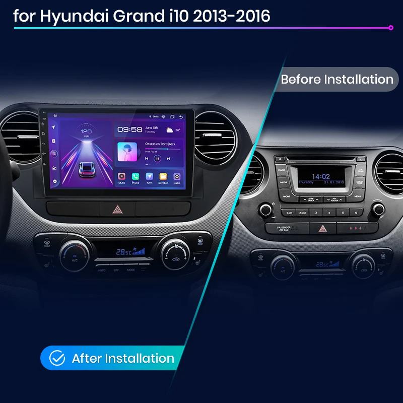 Android Autoradio für Hyundai Grand i10 2014 2011-2015 gps Carplay/Android auto – Bild 2