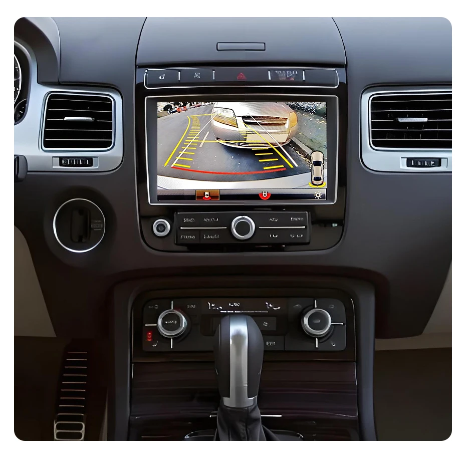 Junsun Wireless CarPlay Interface für Volkswagen Touareg RNS850 2010-2018 mit Android Auto Sprachsteuerung, Mirror Link und Kamera