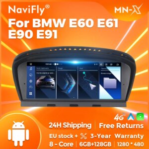 Android Autoradio 4g lte  für BMW 3er E60 E61 E63 E64 5 Serie E90 E91 E92 E93 Carplay Navigation