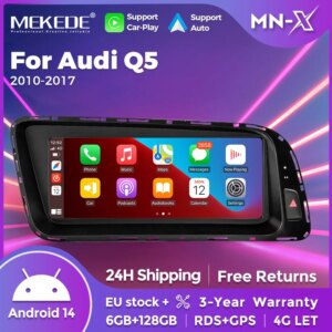 Android14 Autoradio  Für Audi Q5 2009-2016 4G LTE BT DSP Multimedia Player 8 Core 128GB