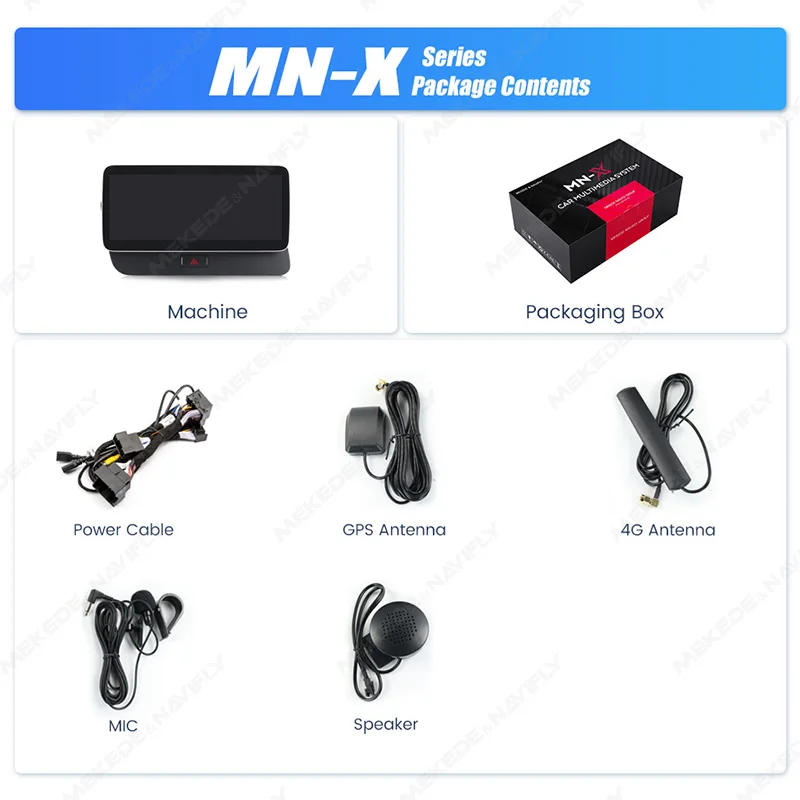 MEKEDE 4G LTE WIFI Android 14 Autoradio Für Audi Q5 2010-2017 Drahtlose CarPlay Android Auto Media Player DSP GPS BT All-in-One