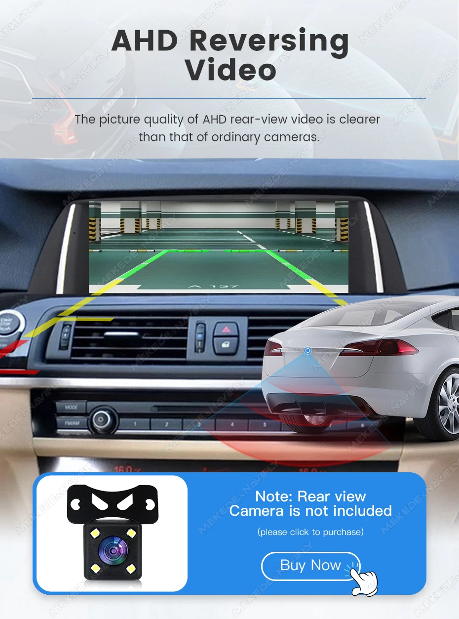 1920*720 Multimedia-Display-Bildschirm, kabelloses CarPlay, Android Auto für BMW 5er F10 F11 2012-2017, WIFI, BT, Airplay, Mirror Link