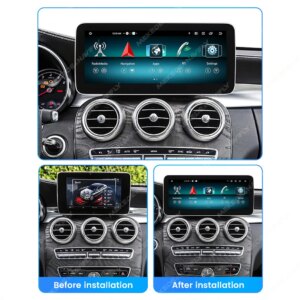 Alternative view of Android14 Autoradio Für Benz C-Klasse W205 GLC X253 V-Klasse W446 CarPlay BT DSP