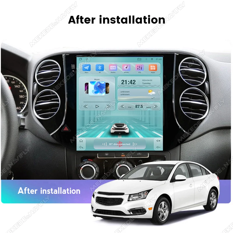 MEKEDE 9,7 Zoll Android 14 Autoradio für Volkswagen Tiguan 1 Nf 2007-2016 Carplay Auto Radio Navigation GPS BT Multimedia Stereo