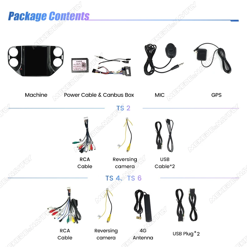 MEKEDE 9,7 Zoll Android 14 Autoradio für Volkswagen Tiguan 1 Nf 2007-2016 Carplay Auto Radio Navigation GPS BT Multimedia Stereo