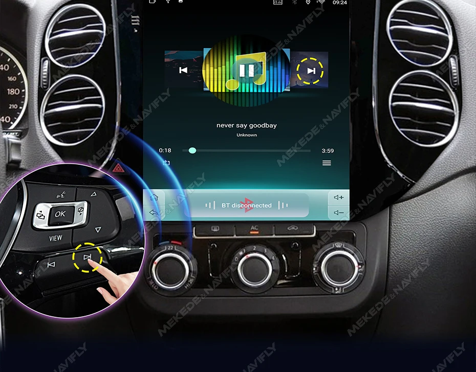 MEKEDE 9,7 Zoll Android 14 Autoradio für Volkswagen Tiguan 1 Nf 2007-2016 Carplay Auto Radio Navigation GPS BT Multimedia Stereo