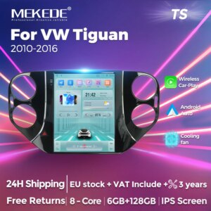 9,7 Zoll Android 14 Autoradio für Volkswagen Tiguan 2007-2016 Carplay Auto Radio Navigation GPS BT Multimedia Stereo
