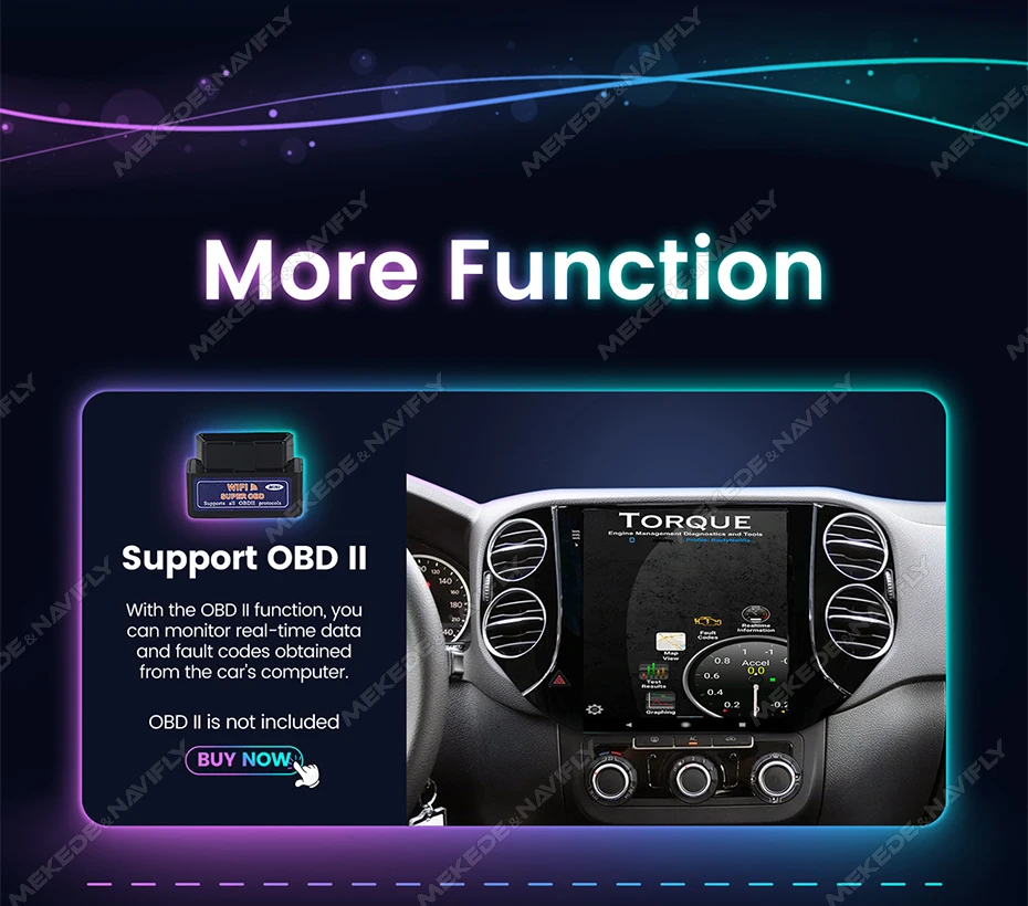 MEKEDE 9,7 Zoll Android 14 Autoradio für Volkswagen Tiguan 1 Nf 2007-2016 Carplay Auto Radio Navigation GPS BT Multimedia Stereo