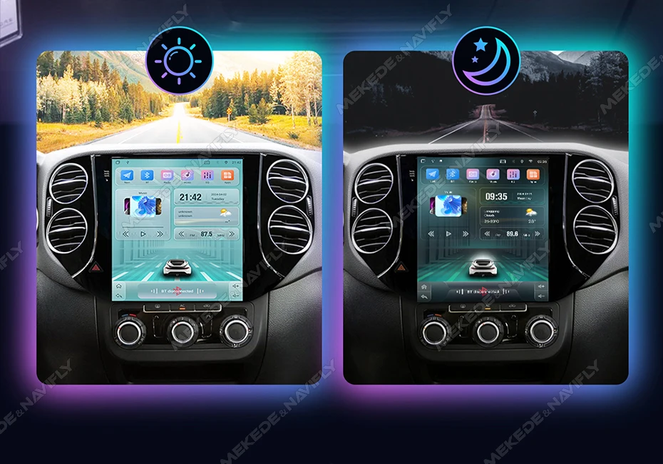 MEKEDE 9,7 Zoll Android 14 Autoradio für Volkswagen Tiguan 1 Nf 2007-2016 Carplay Auto Radio Navigation GPS BT Multimedia Stereo