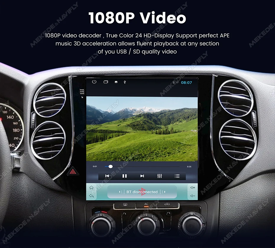 MEKEDE 9,7 Zoll Android 14 Autoradio für Volkswagen Tiguan 1 Nf 2007-2016 Carplay Auto Radio Navigation GPS BT Multimedia Stereo