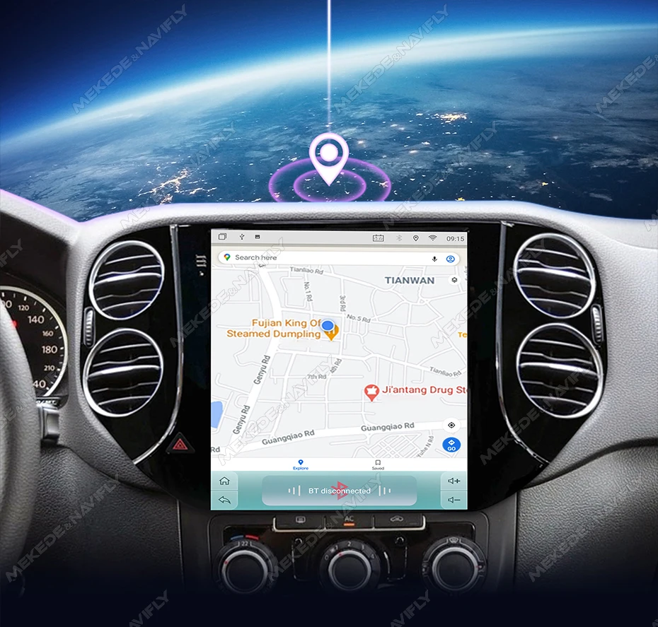 MEKEDE 9,7 Zoll Android 14 Autoradio für Volkswagen Tiguan 1 Nf 2007-2016 Carplay Auto Radio Navigation GPS BT Multimedia Stereo