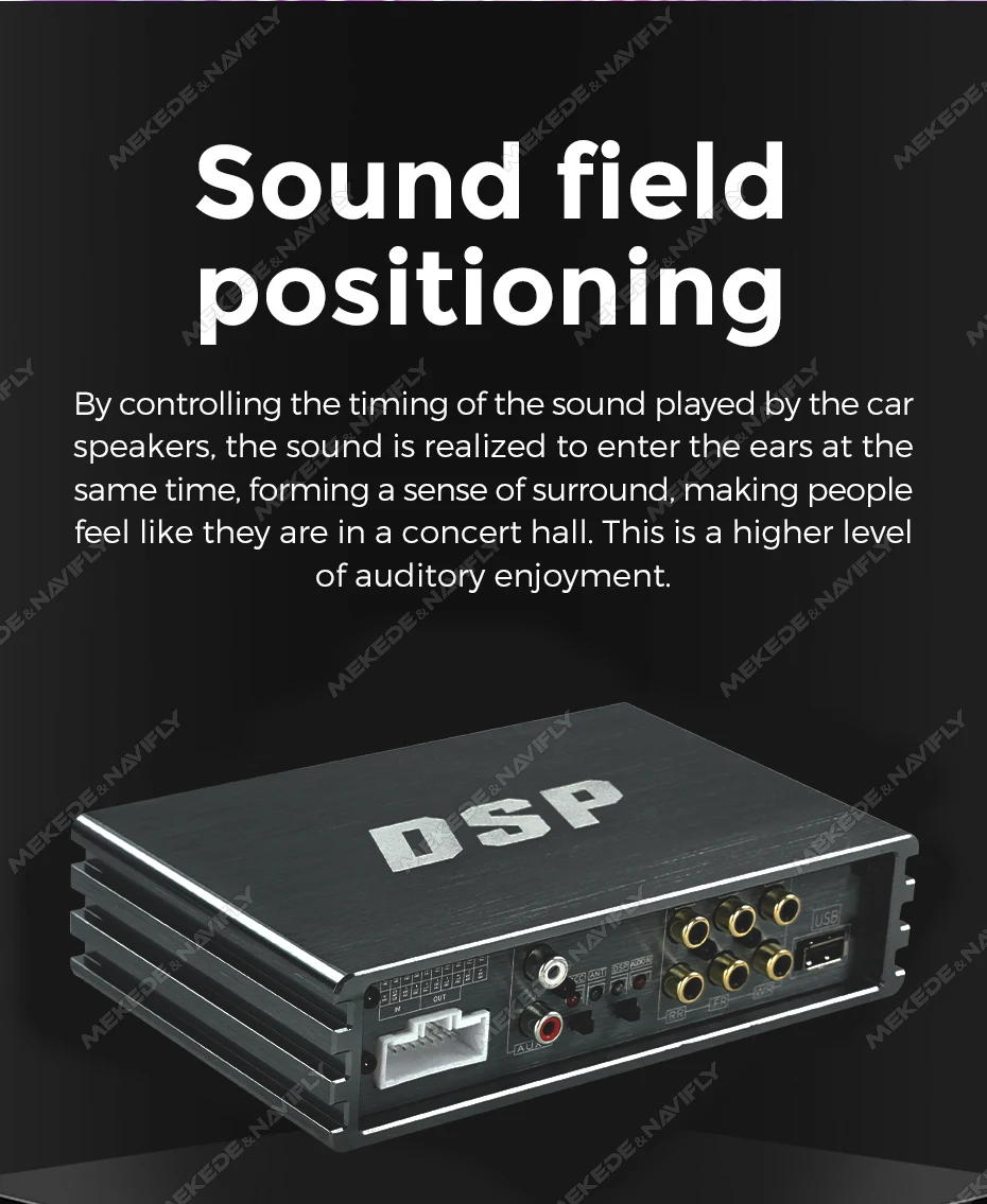 Neuer 4*50W 20-Pin Auto-DSP-Verstärker APP 32EQ-Einstellung für Android-Autoradio Multimedia-Videoplayer unterstützt HPF/LPF/AUX/USB/BT