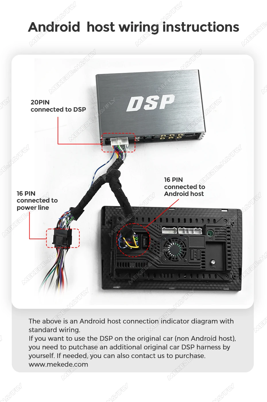 Neuer 4*50W 20-Pin Auto-DSP-Verstärker APP 32EQ-Einstellung für Android-Autoradio Multimedia-Videoplayer unterstützt HPF/LPF/AUX/USB/BT