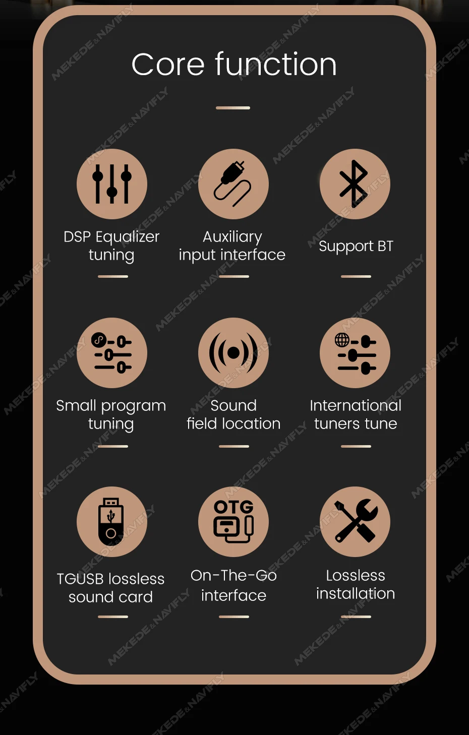 Neuer 4*50W 20-Pin Auto-DSP-Verstärker APP 32EQ-Einstellung für Android-Autoradio Multimedia-Videoplayer unterstützt HPF/LPF/AUX/USB/BT