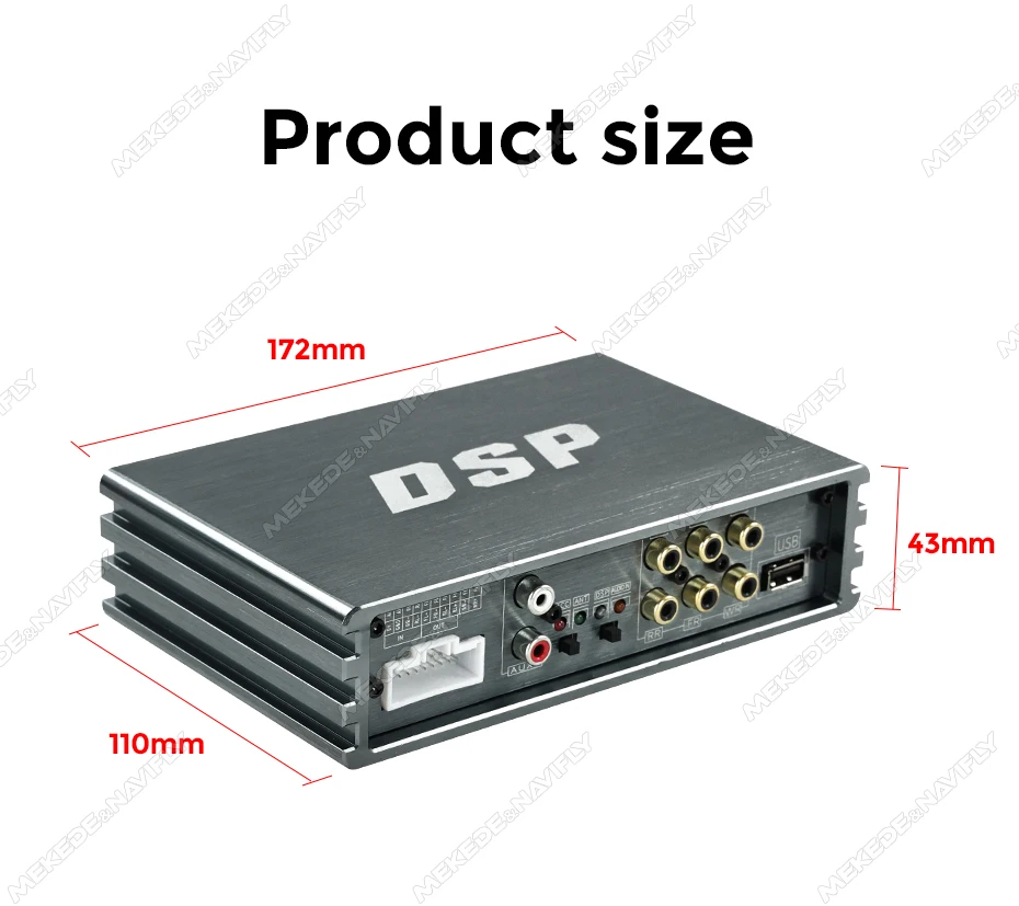 Neuer 4*50W 20-Pin Auto-DSP-Verstärker APP 32EQ-Einstellung für Android-Autoradio Multimedia-Videoplayer unterstützt HPF/LPF/AUX/USB/BT