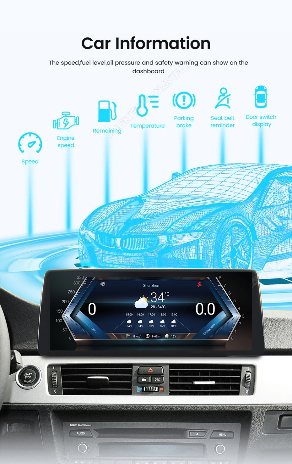 MEKEDE Android Autoradio für BMW X5 E70 X6 E71 2007-2013 CCC CIC Carplay Android Auto Qualcomm 680 Multimedia Player GPS Stereo