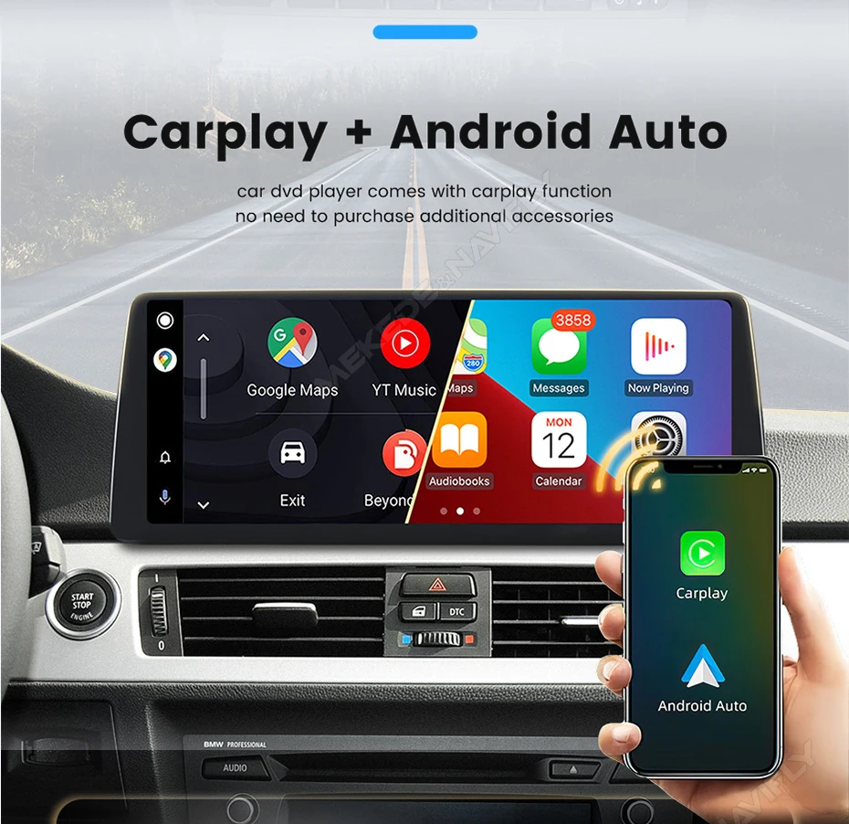 MEKEDE Android Autoradio für BMW X5 E70 X6 E71 2007-2013 CCC CIC Carplay Android Auto Qualcomm 680 Multimedia Player GPS Stereo