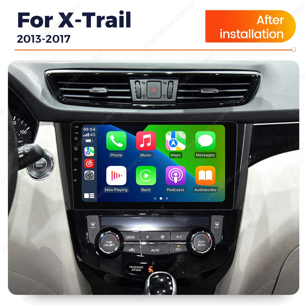 MEKEDE Android 14 Multimedia Video Player Für Nissan Qashqai J11 X-Trail 3 T32 2013-2017 GPS Carplay Auto DSP RDS WIF Auto Radio