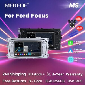 Android14 Autoradio Für Ford Focus 2 S-Max Mondeo 9 Galaxy C-Max Mk2 Mk3 Carplay BT RDS GPS 2DIN Multimedia Player
