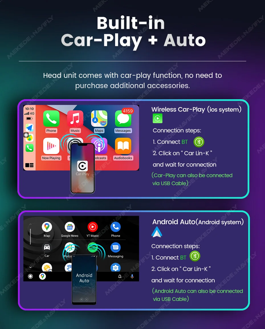 MEKEDE 8 Zoll 8 + 256 GB QLED Android 14 Autoradio für Volkswagen Passat B6 T5 B7 B5 Golf 5 6 Caddy Polo Jetta Skoda CarPlay DSP 4G