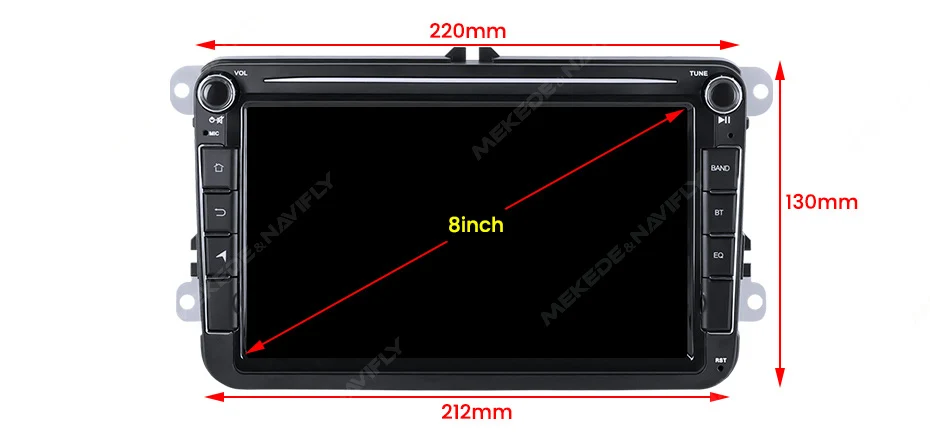 MEKEDE 8 Zoll 8 + 256 GB QLED Android 14 Autoradio für Volkswagen Passat B6 T5 B7 B5 Golf 5 6 Caddy Polo Jetta Skoda CarPlay DSP 4G