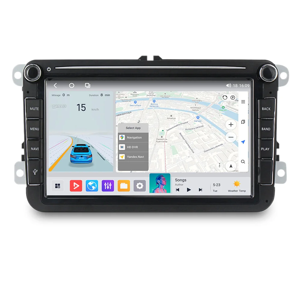 MEKEDE 8 Zoll 8 + 256 GB QLED Android 14 Autoradio für Volkswagen Passat B6 T5 B7 B5 Golf 5 6 Caddy Polo Jetta Skoda CarPlay DSP 4G
