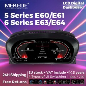 12,3 " Auto LCD Digital Instrument Cluster Für BMW 5er E60 E61 6er E63 E64 CCC CIC System Geschwindigkeit Kraftstoff Display