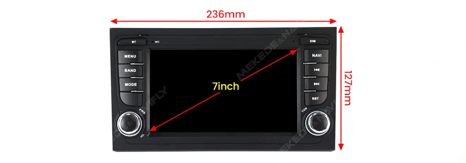 MEKEDE 2Din 7 Zoll Android 14 8 + 256GB Auto Radio Für Audi A4 B8 B7 B6 S4 RS4 2000-2009 SEAT Exeo 4G DSP RDS CarPlay GPS Autoradio