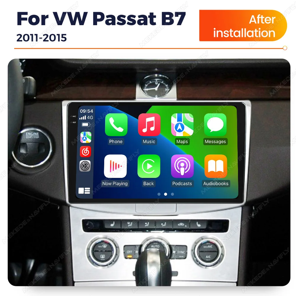 Navifly Drahtlose Carplay Android AUTO 2IDN Für VW Passat B6 B7 CC 2010-2015 Auto Intelligenz System Multimedia Player GPS SWC BT
