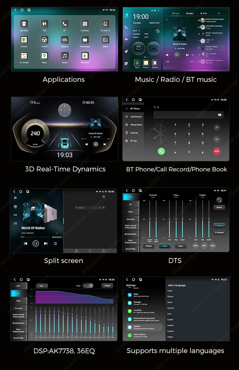 Navifly Drahtlose Carplay Android AUTO 2IDN Für VW Passat B6 B7 CC 2010-2015 Auto Intelligenz System Multimedia Player GPS SWC BT