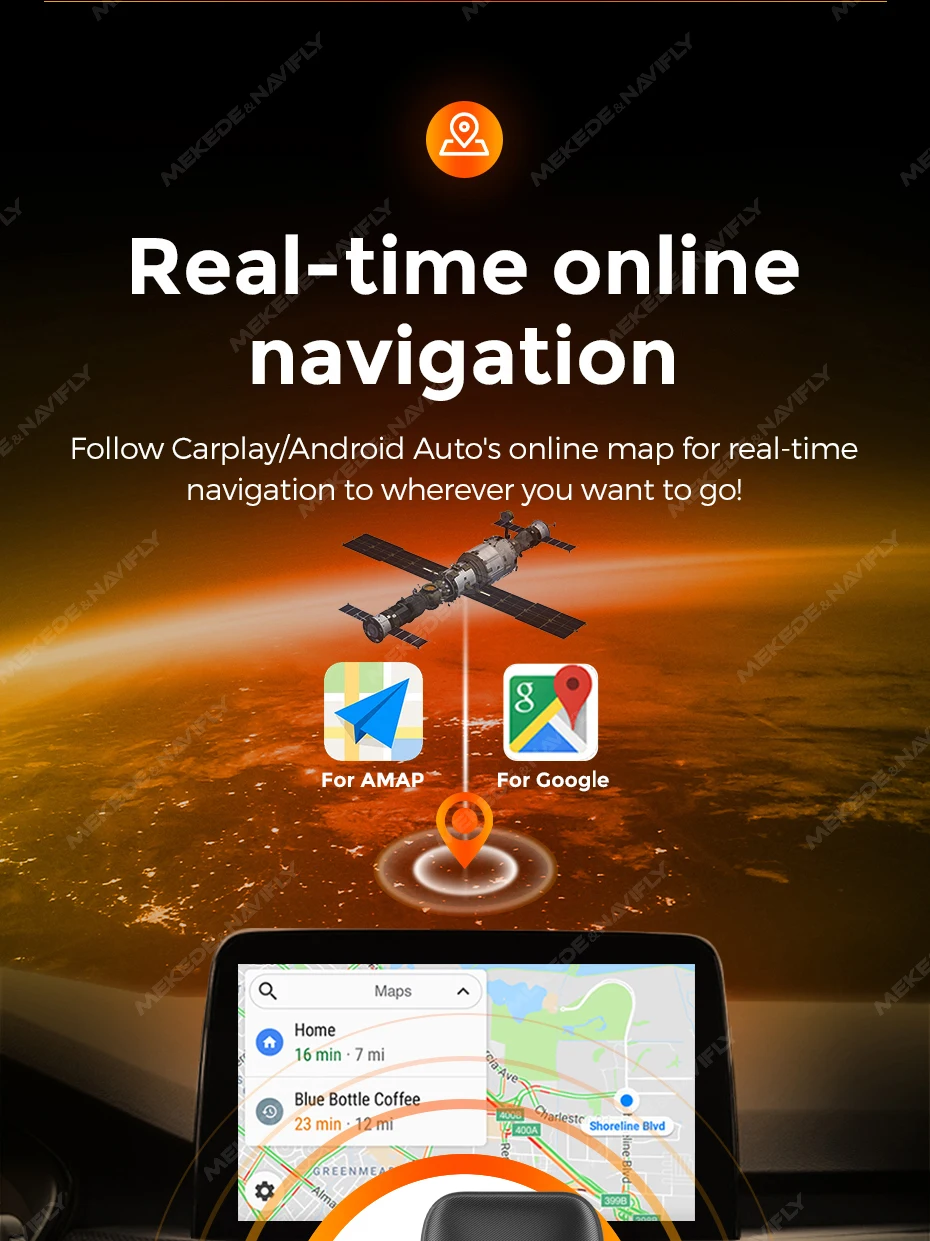 (Eu stock) navifly neue drahtlose Carplay Android Auto Adapter intelligente Mini-Box Plug-and-Play-WLAN schnell verbinden tf universal