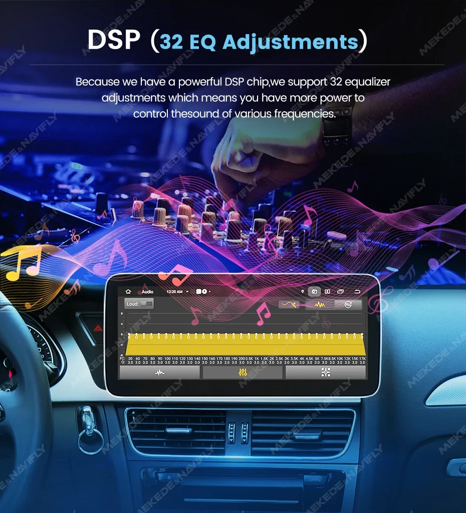 Navifly 8,8 Zoll Original-Stil Radio Wireless Carplay Auto Android 14 für Audi Q5 5,0-8 core BT GPS DSP Multimedia