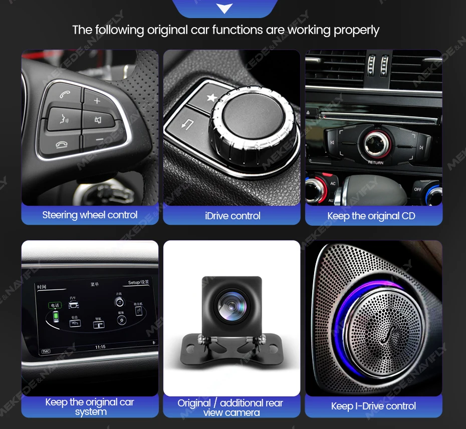 Navifly 8,8 Zoll Original-Stil Radio Wireless Carplay Auto Android 14 für Audi Q5 5,0-8 core BT GPS DSP Multimedia