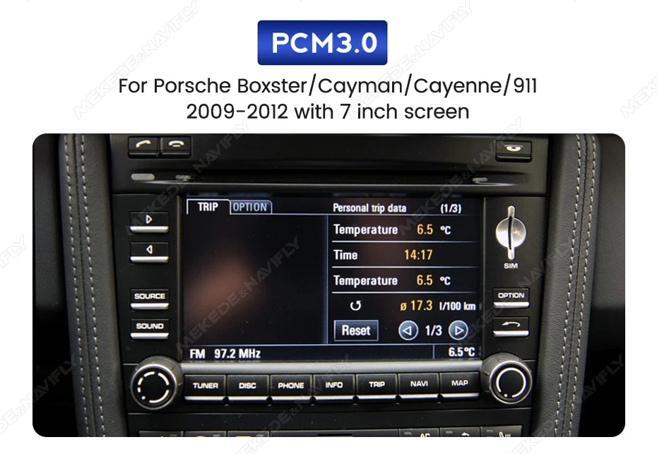 MEKEDE Kabelloses Carplay Android Auto für Porsche Cayenne Cayman Macan Boxster Panamera 911 997 978 PCM3.0 PCM3.1 PCM4.0 GPS Navigationssystem