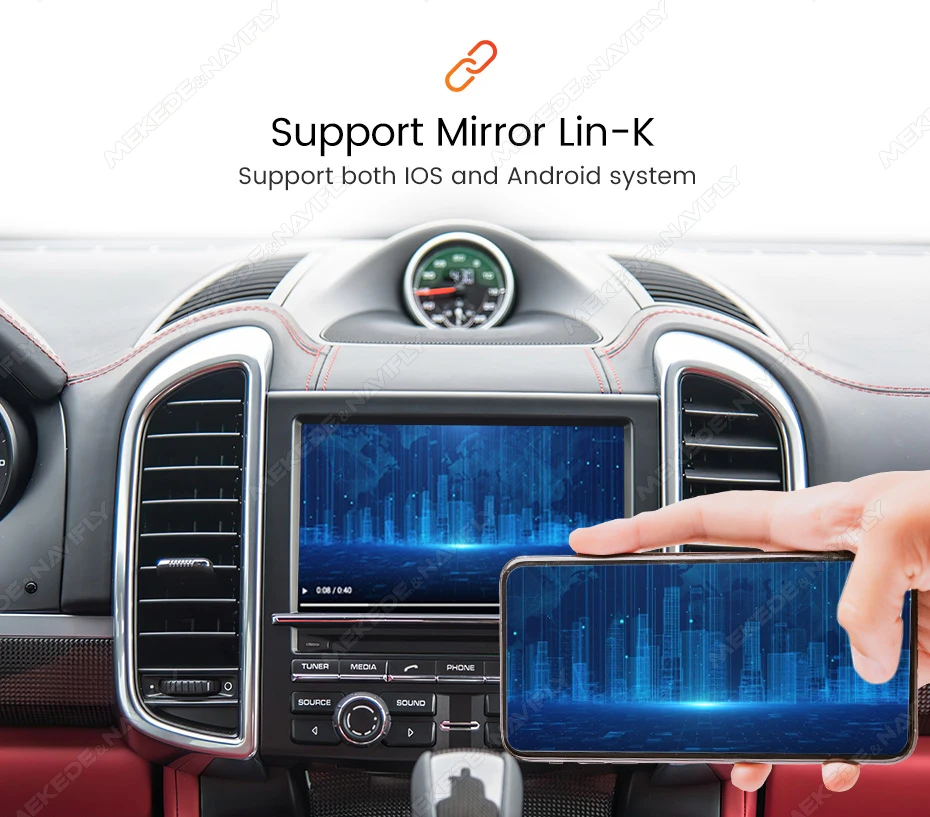 MEKEDE Kabelloses Carplay Android Auto für Porsche Cayenne Cayman Macan Boxster Panamera 911 997 978 PCM3.0 PCM3.1 PCM4.0 GPS Navigationssystem