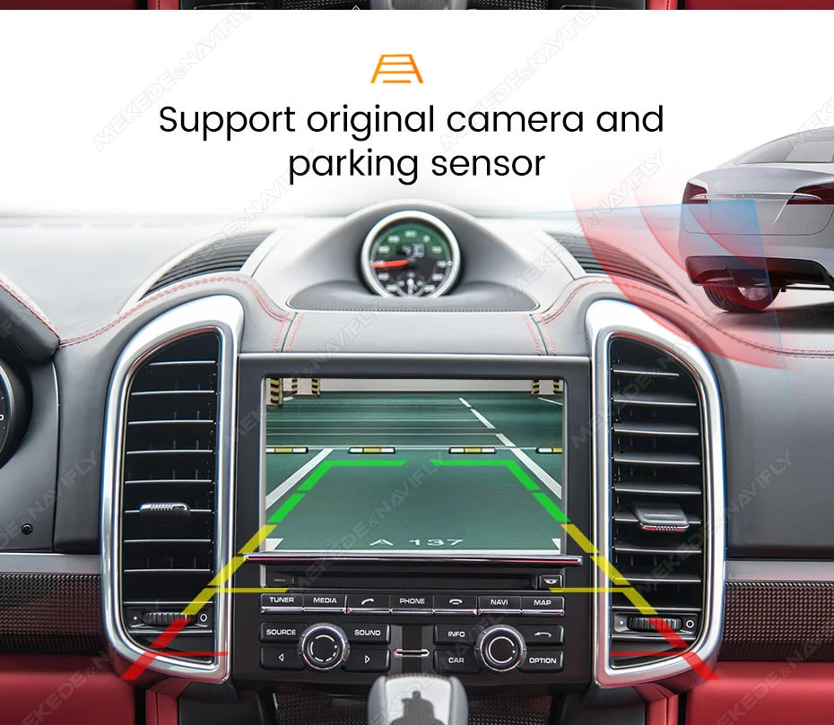 MEKEDE Kabelloses Carplay Android Auto für Porsche Cayenne Cayman Macan Boxster Panamera 911 997 978 PCM3.0 PCM3.1 PCM4.0 GPS Navigationssystem