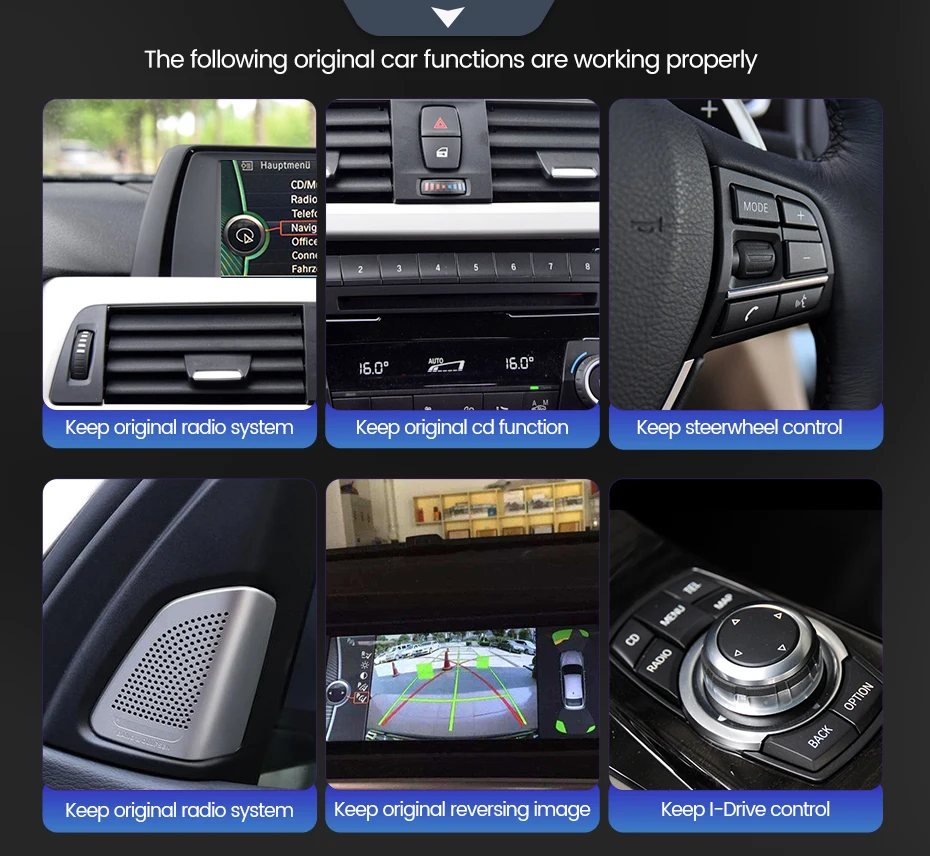 MEKEDE 8-Kern-Auto-Wireless-Carpaly-Player für BMW 5er F10 F11 CIC NBT 2011–2017 Android 14 GPS-Navigation Multimedia-Player