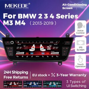 8,8-Zoll-Klimaanlagenbildschirm für BMW 2er, 3er, 4er Serie, M3, M4 2013-2019, LCD-Digitalanzeige, Sprachsteuerung, Klimaanlagenregulierung